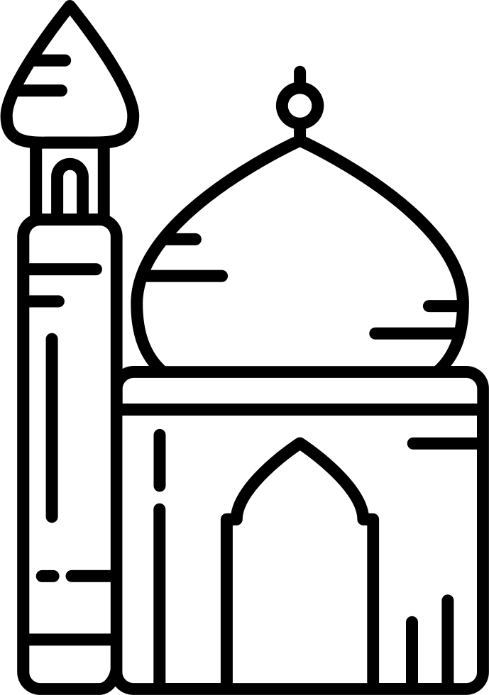 Detail Mosque Clipart Black And White Nomer 5