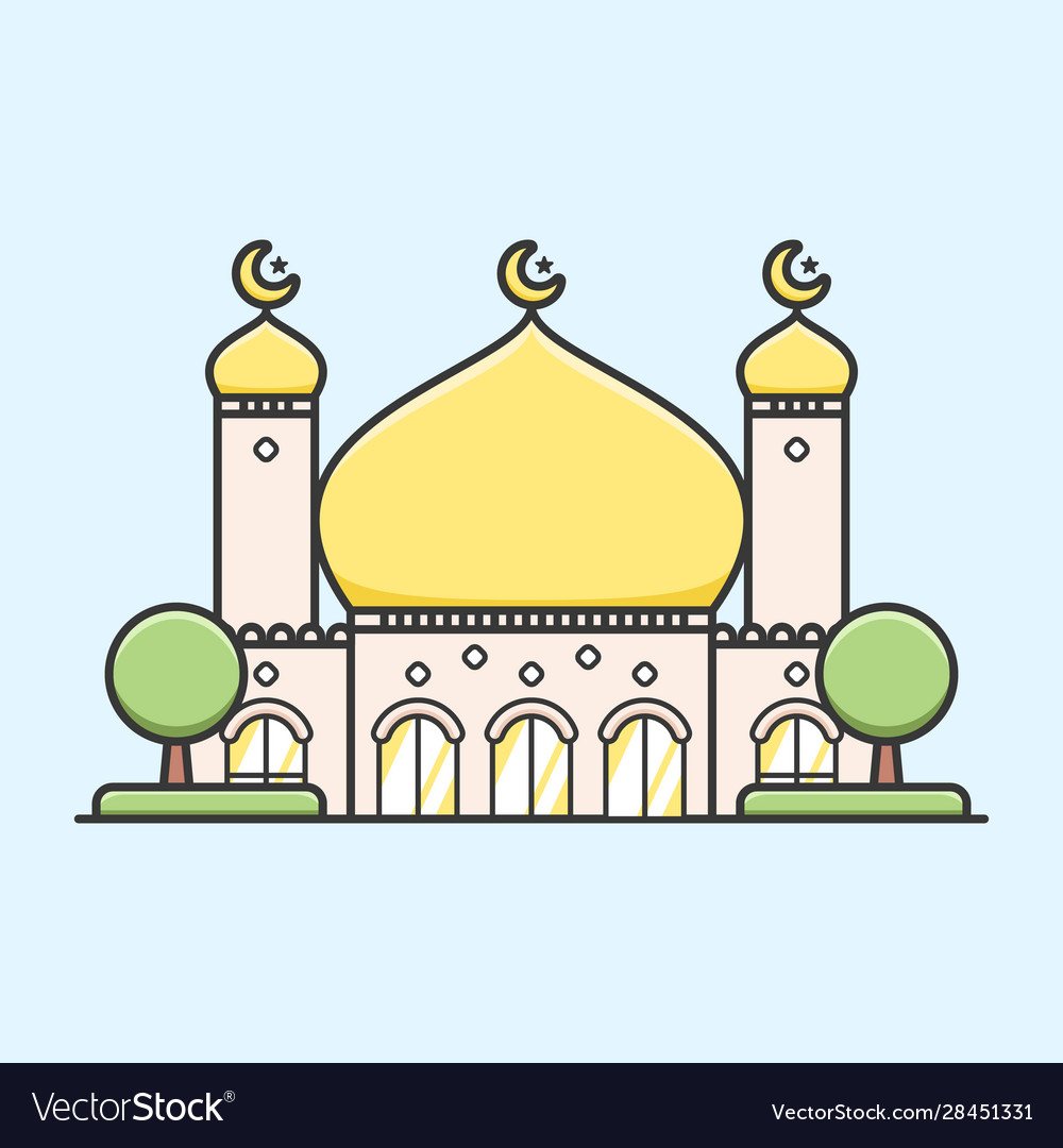 Detail Mosque Dome Vector Nomer 42