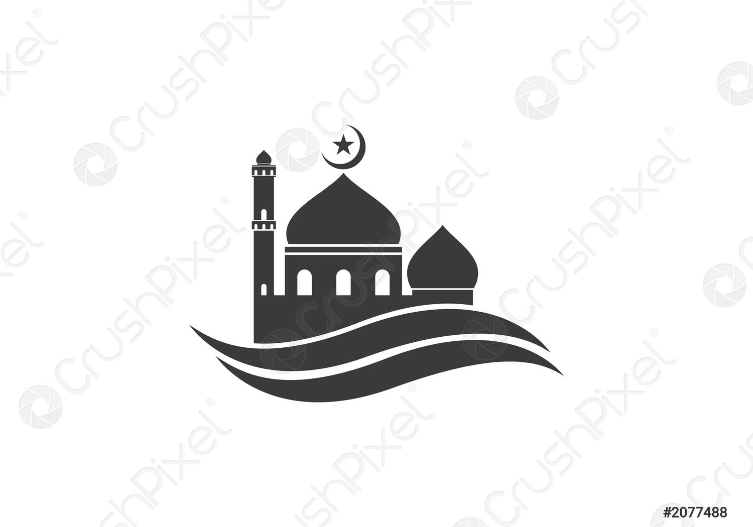 Detail Mosque Free Vector Nomer 37