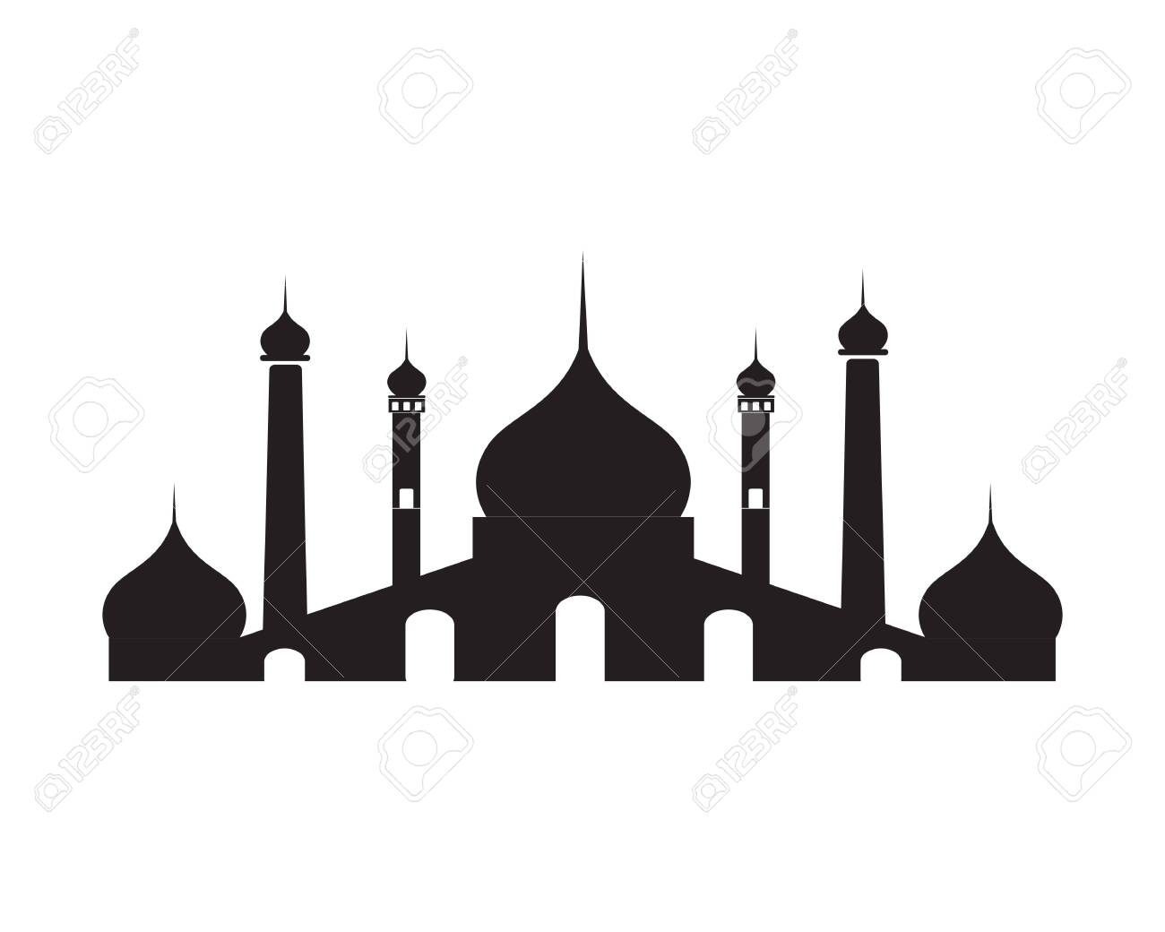Detail Mosque Free Vector Nomer 45