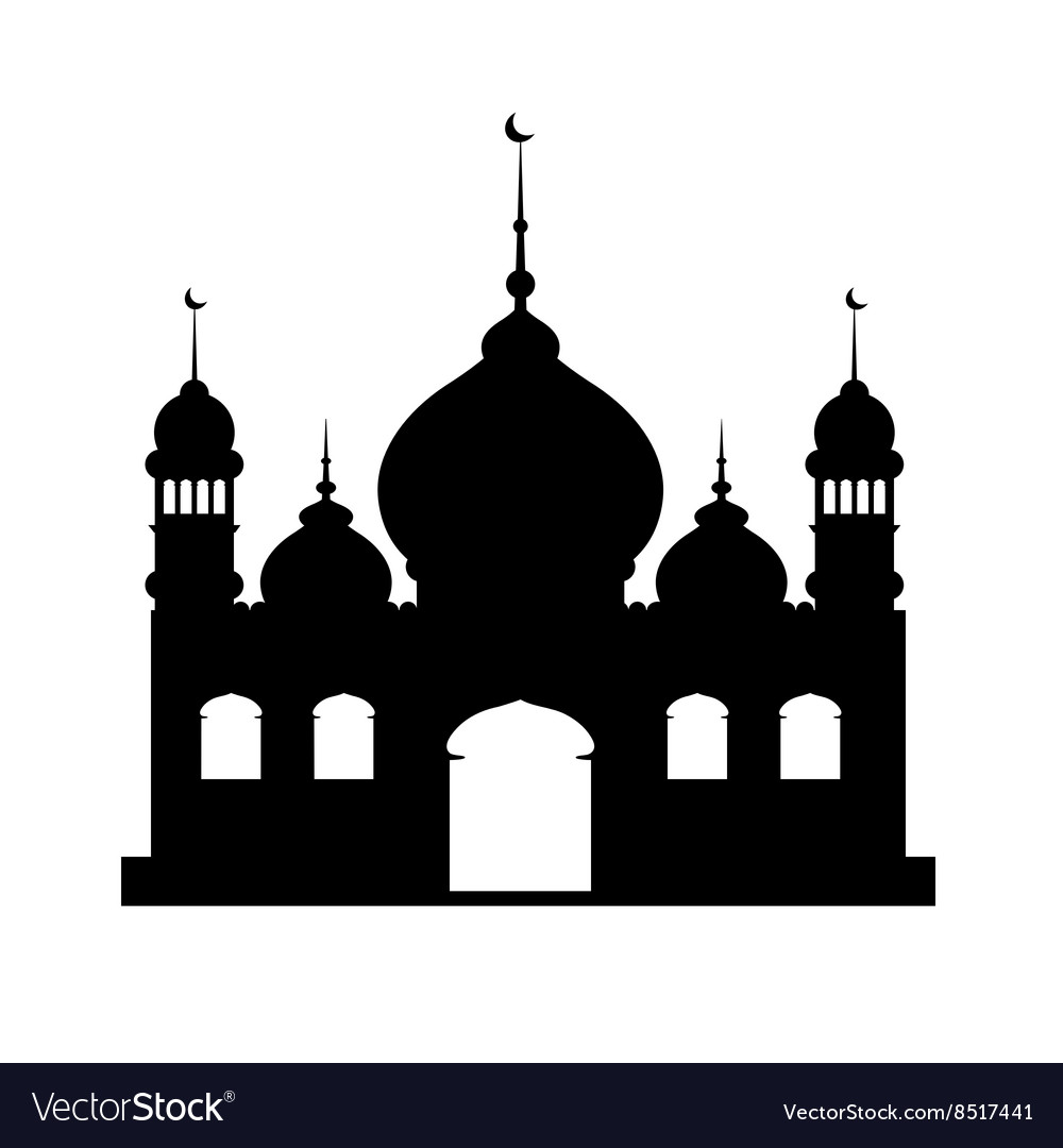 Detail Mosque Silhouette Vector Nomer 2