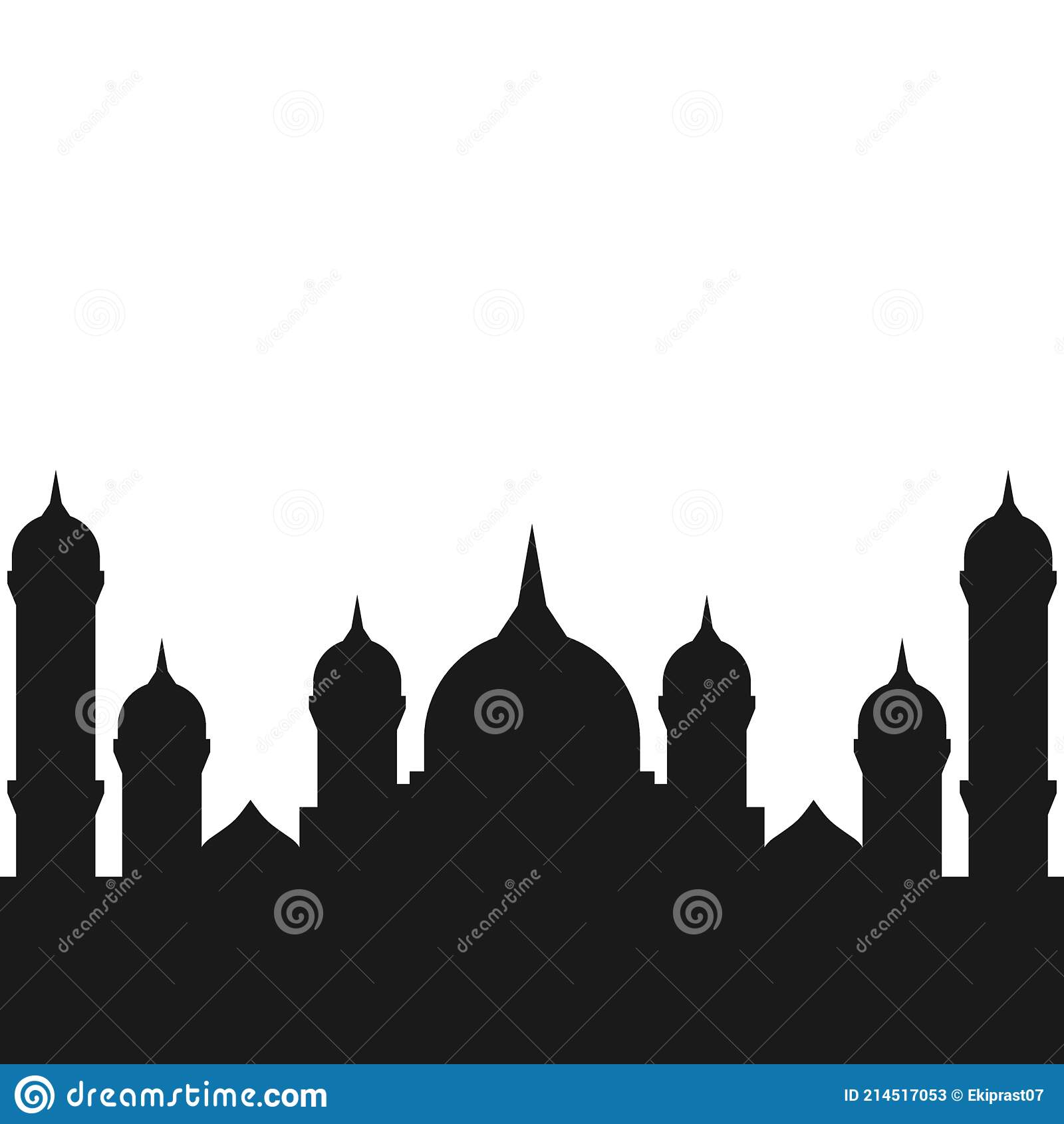 Detail Mosque Silhouette Vector Nomer 15