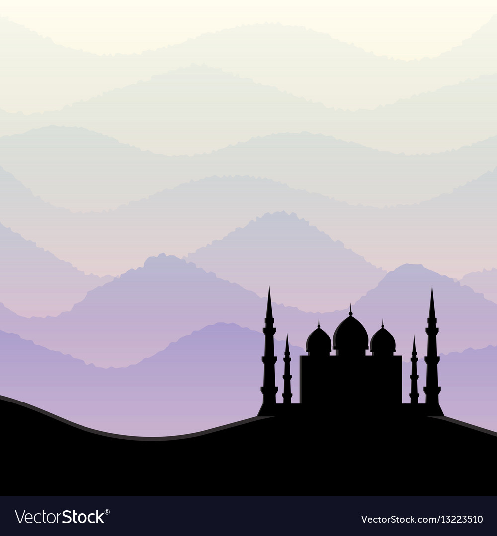 Detail Mosque Silhouette Vector Nomer 49