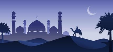 Detail Mosque Vector Background Nomer 2