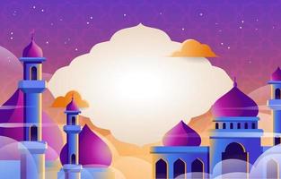 Detail Mosque Vector Background Nomer 11