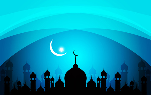 Detail Mosque Vector Background Nomer 18
