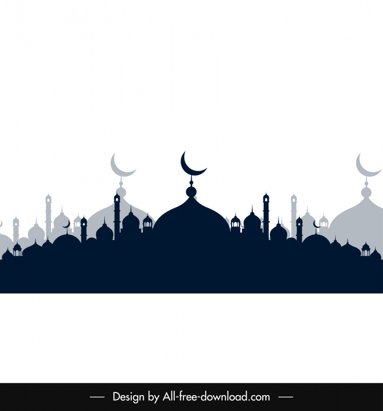 Detail Mosque Vector Background Nomer 3