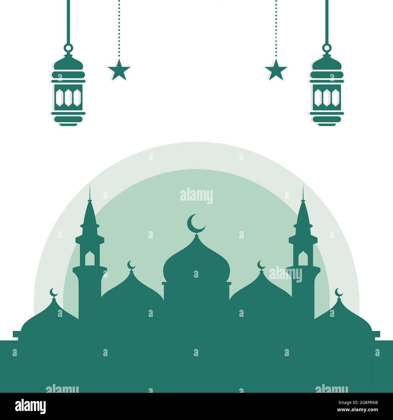 Detail Mosque Vector Background Nomer 4