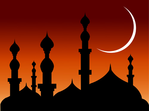 Detail Mosque Vector Background Nomer 37