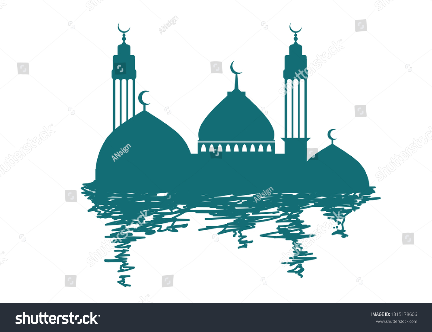Detail Mosque Vector Background Nomer 38