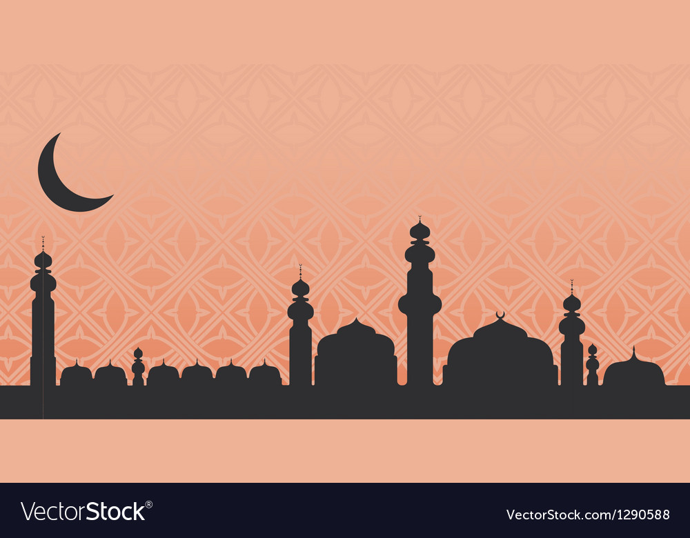 Detail Mosque Vector Background Nomer 6