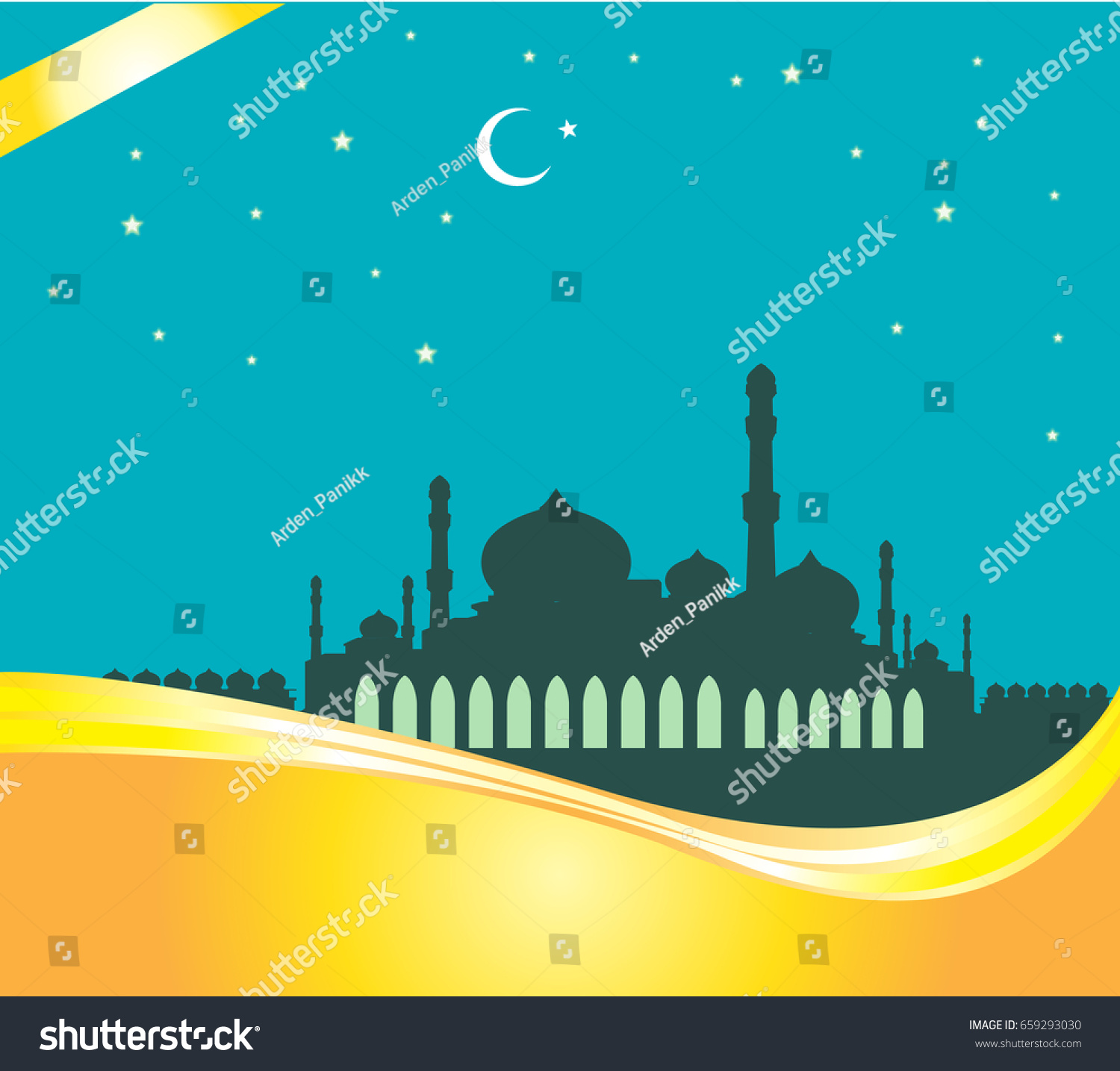 Detail Mosque Vector Background Nomer 54