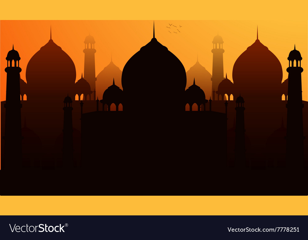 Detail Mosque Vector Background Nomer 8