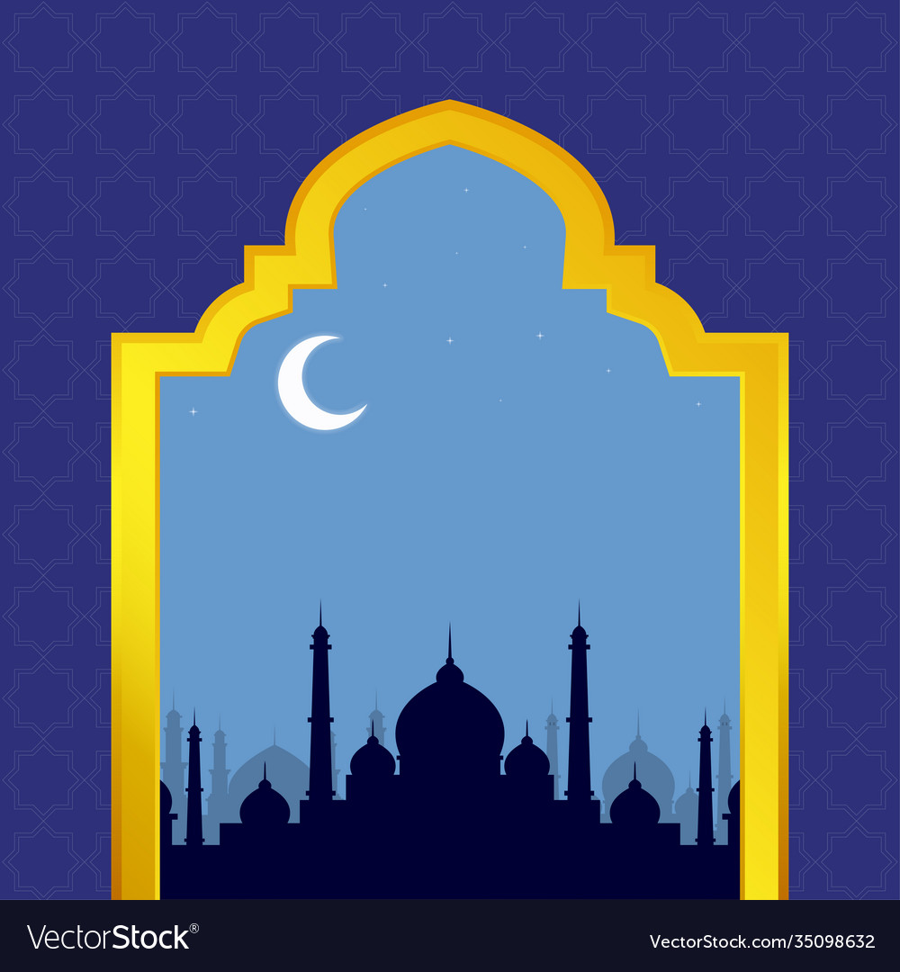 Detail Mosque Vector Background Nomer 10