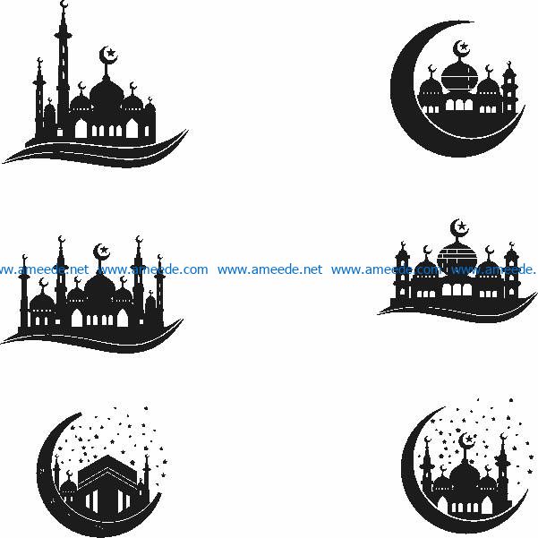 Detail Mosque Vector Cdr Nomer 9