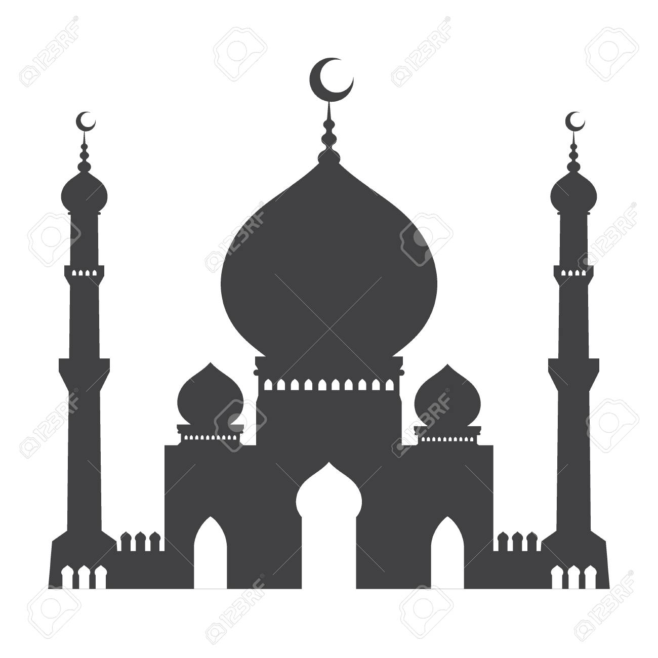 Detail Mosque Vector Design Nomer 20