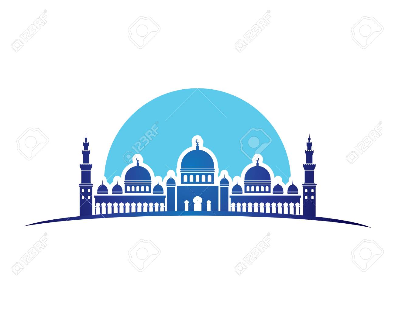Detail Mosque Vector Design Nomer 3