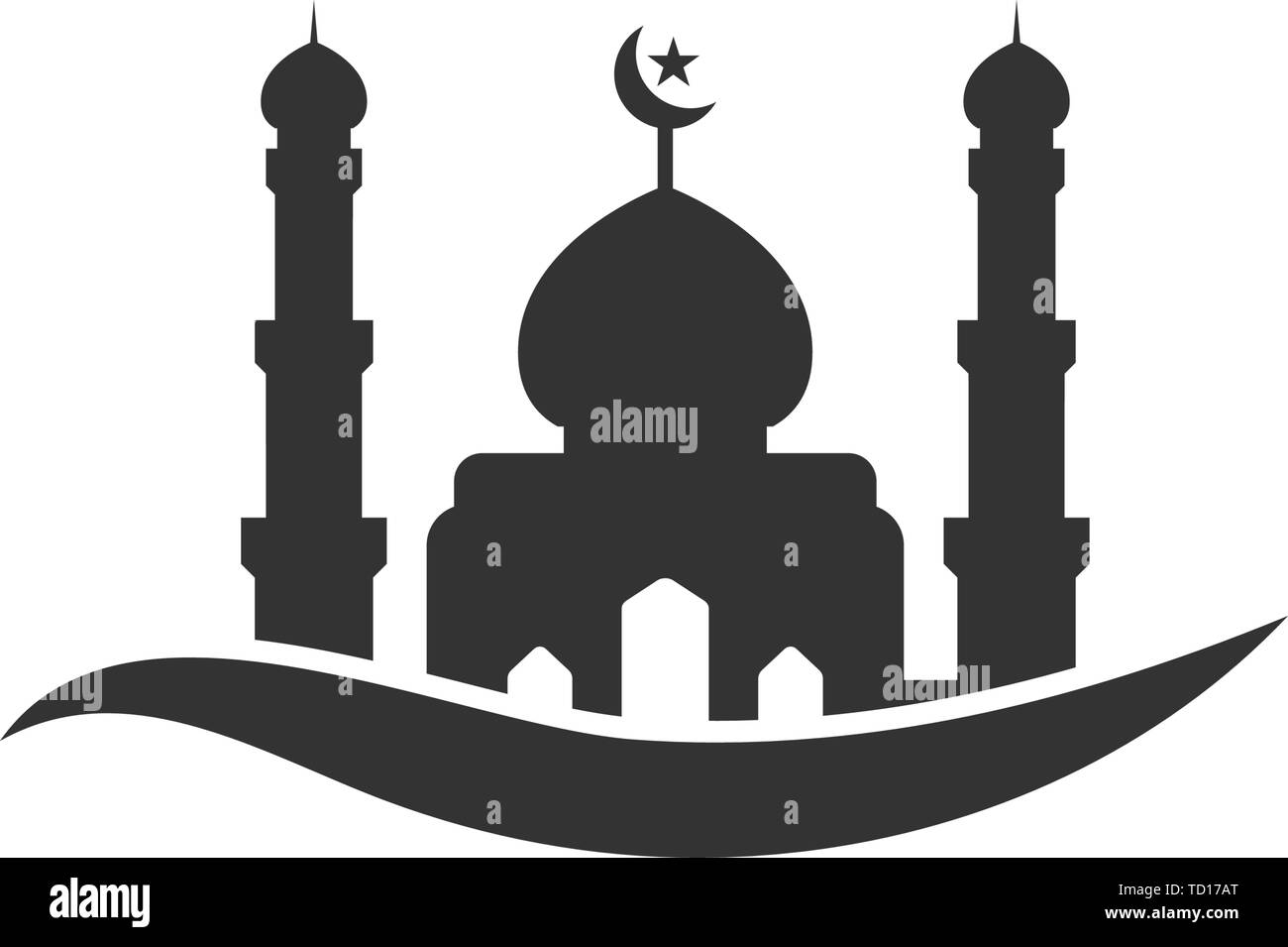 Detail Mosque Vector Design Nomer 29
