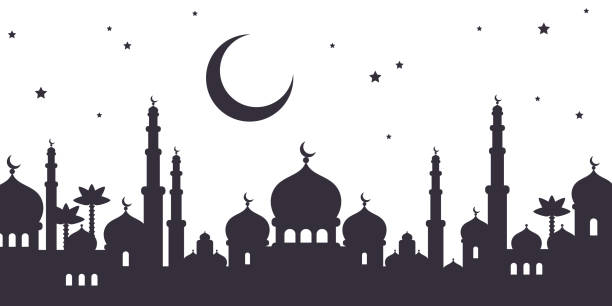 Detail Mosque Vector Design Nomer 30