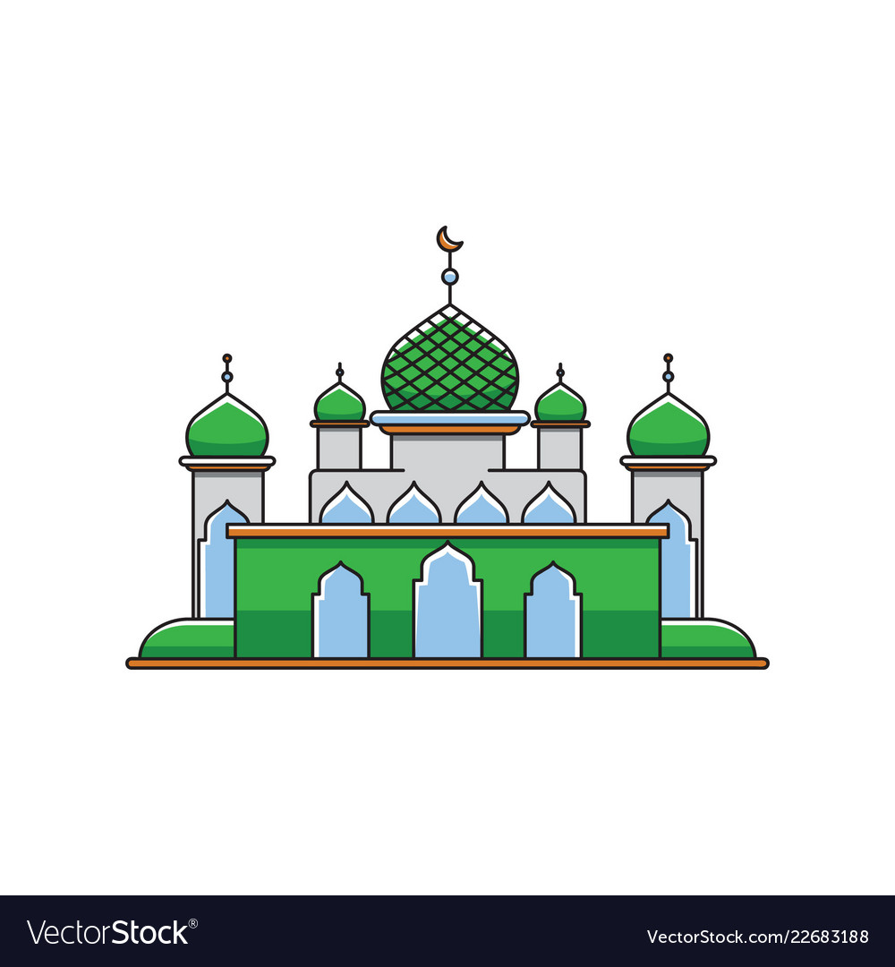 Detail Mosque Vector Design Nomer 32