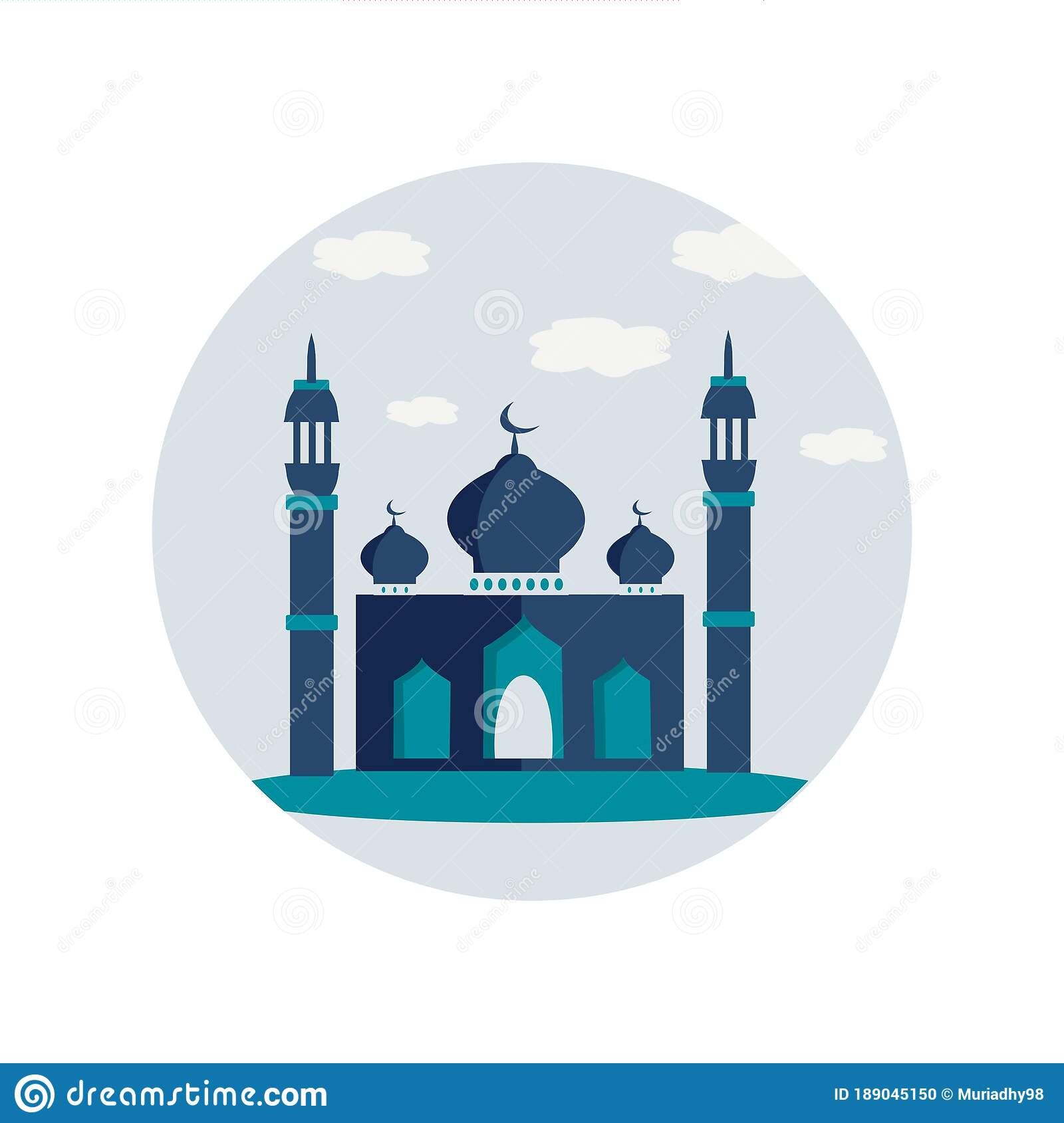 Detail Mosque Vector Design Nomer 33