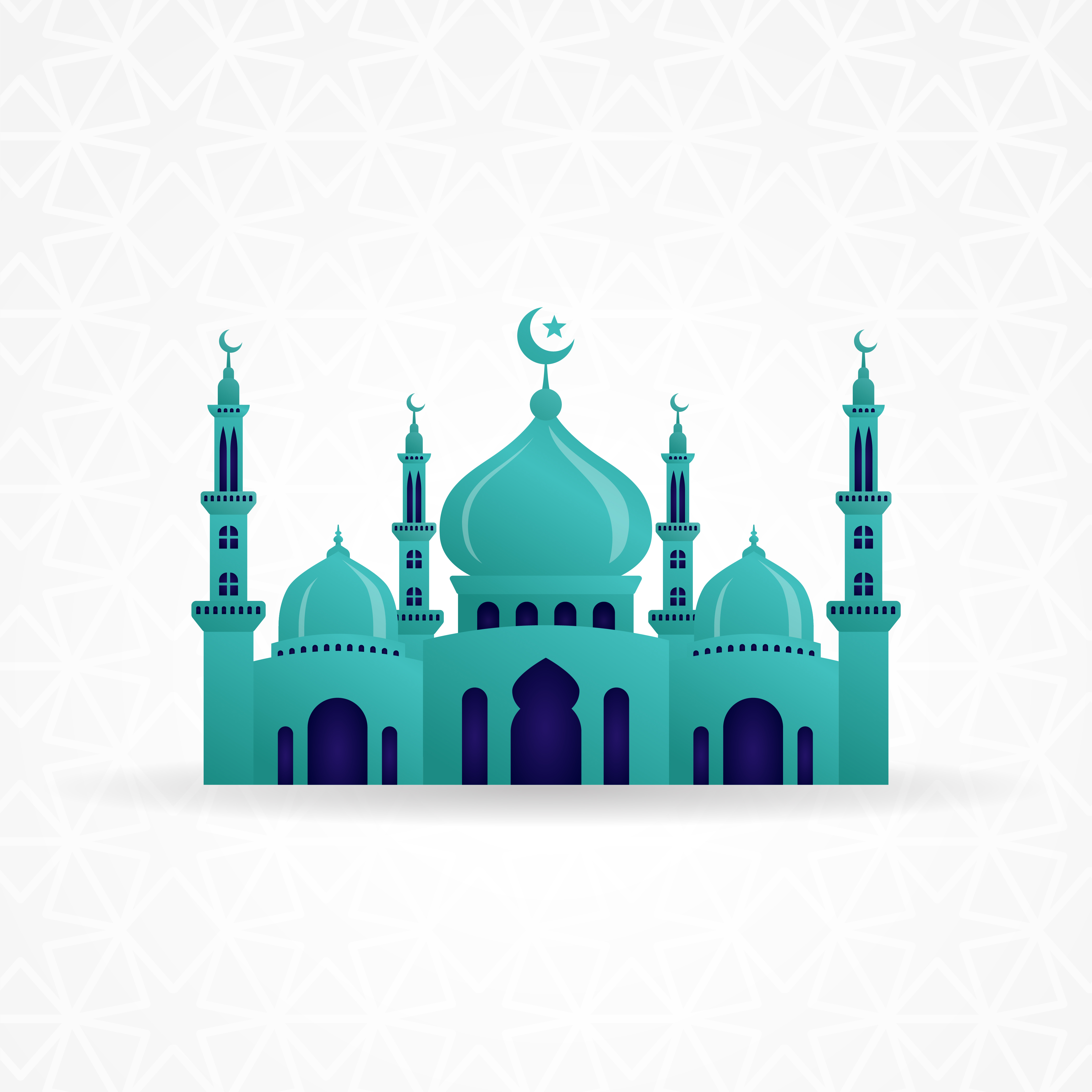 Detail Mosque Vector Design Nomer 40