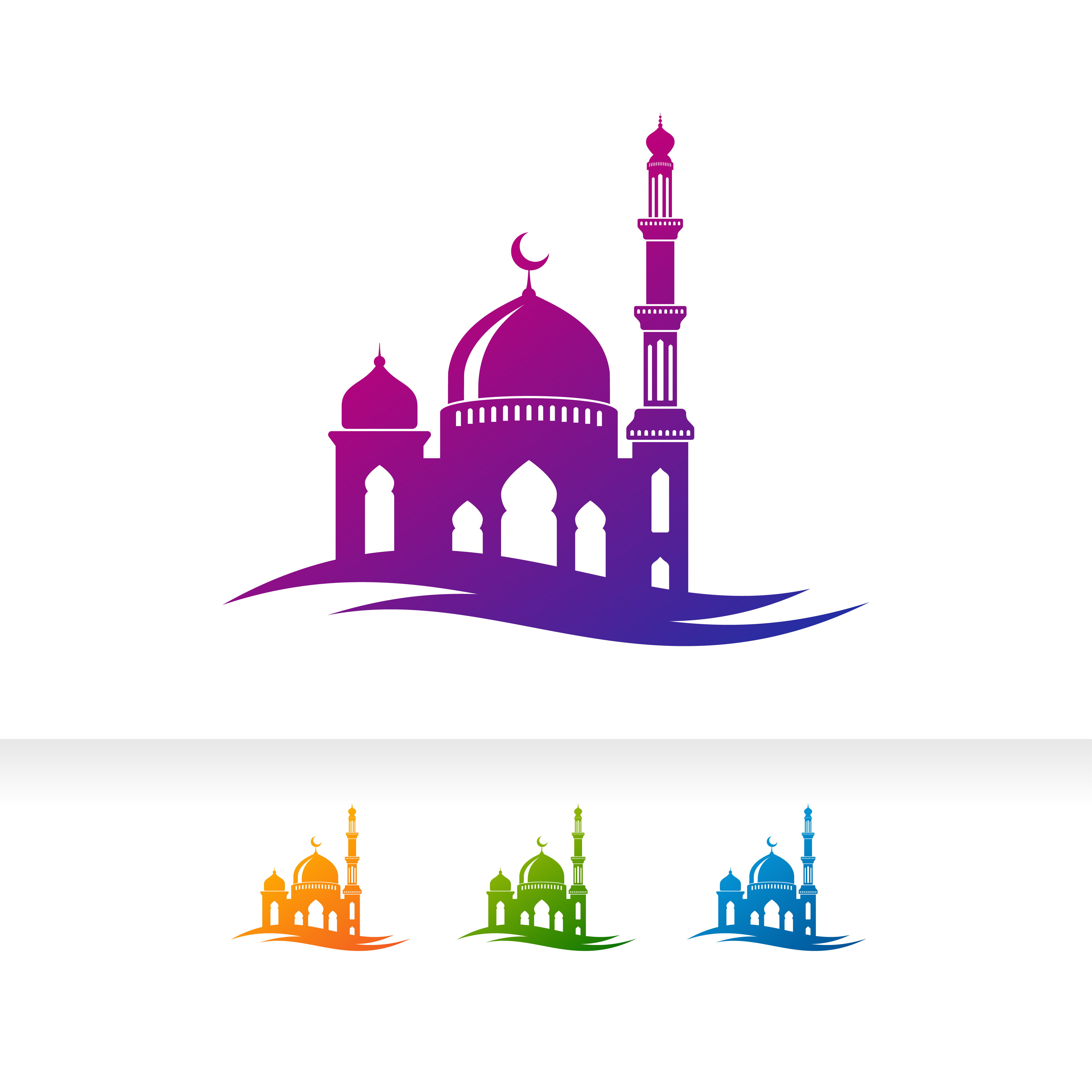 Detail Mosque Vector Design Nomer 41