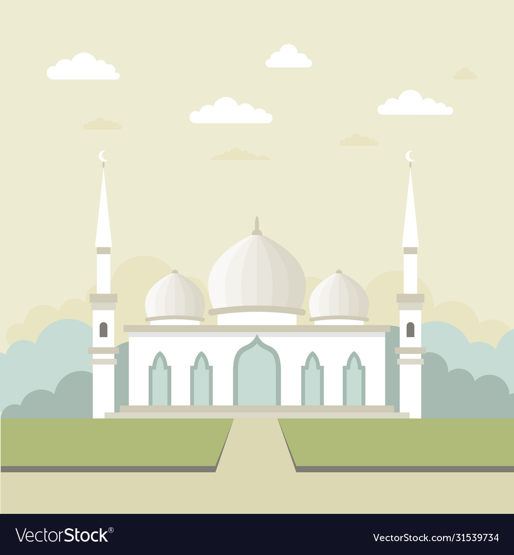 Detail Mosque Vector Design Nomer 46
