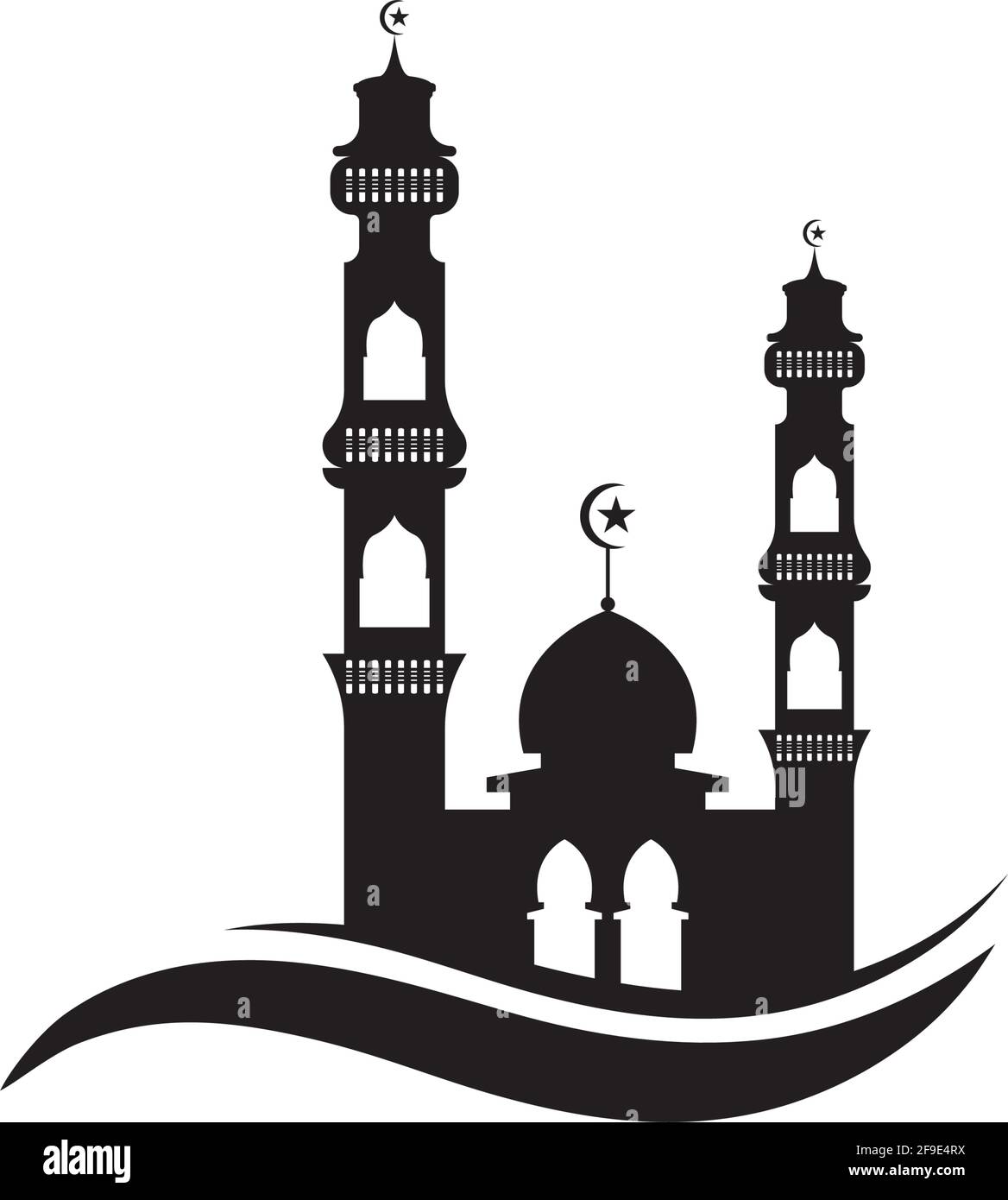 Detail Mosque Vector Design Nomer 49