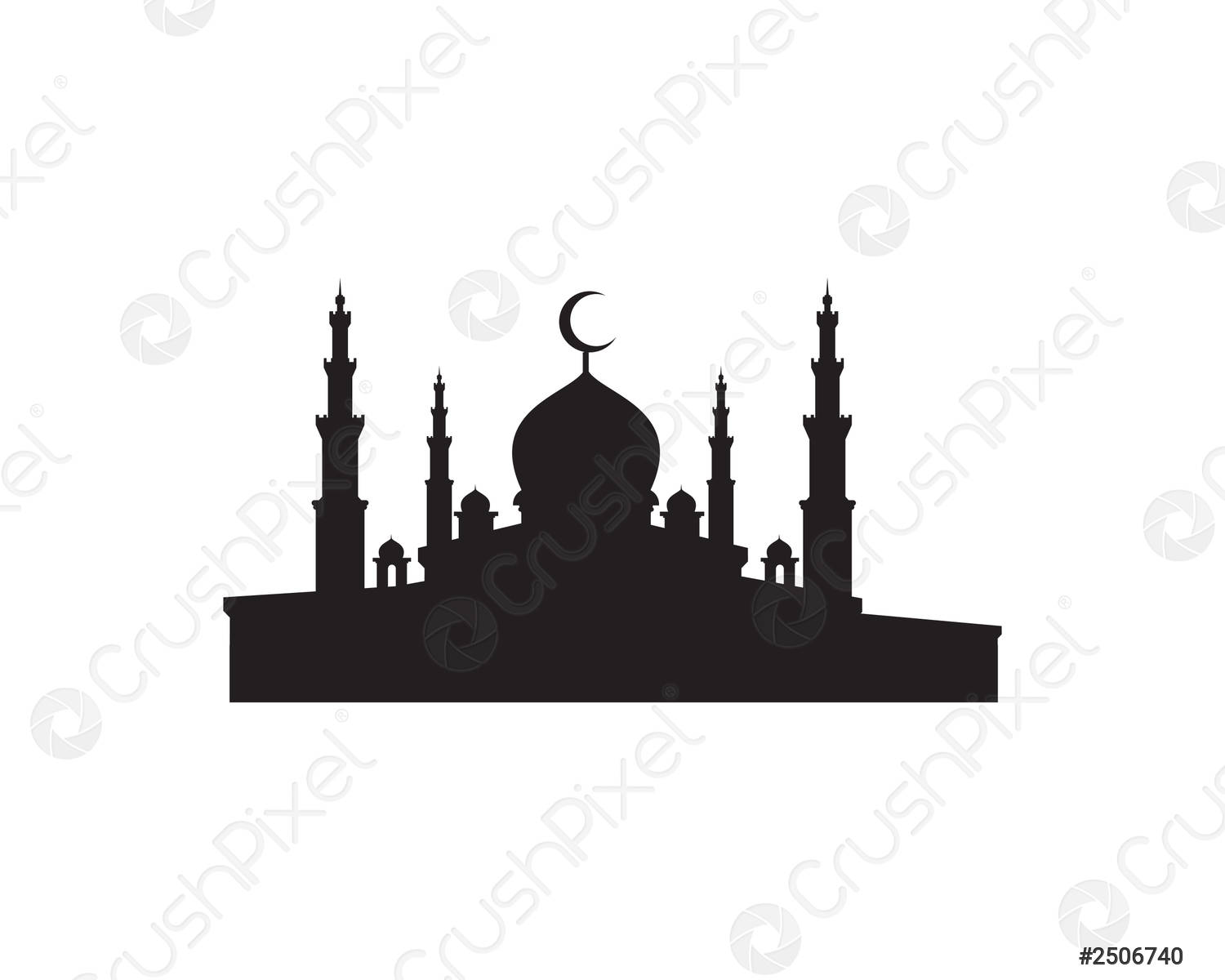 Detail Mosque Vector Design Nomer 53