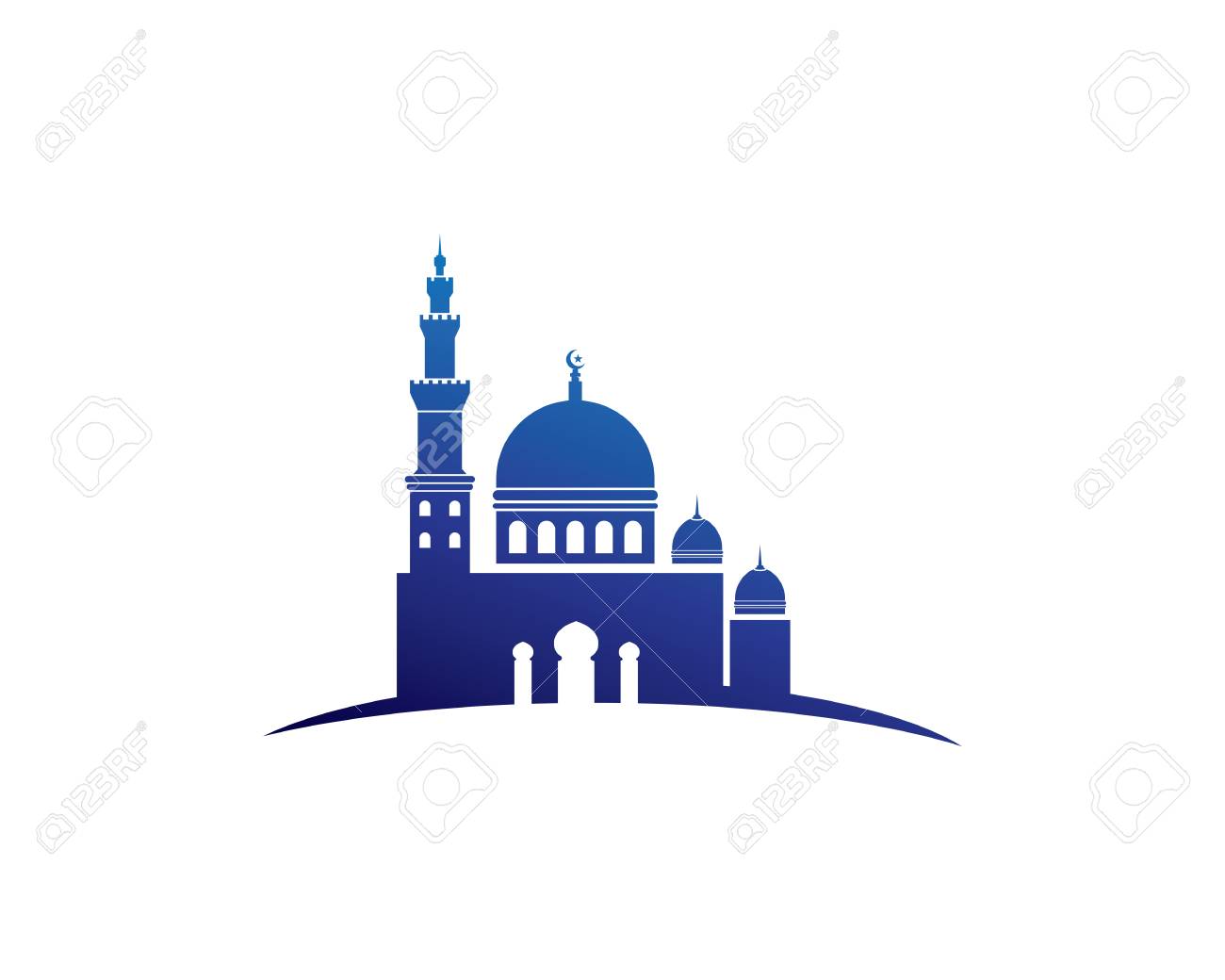 Detail Mosque Vector Design Nomer 7