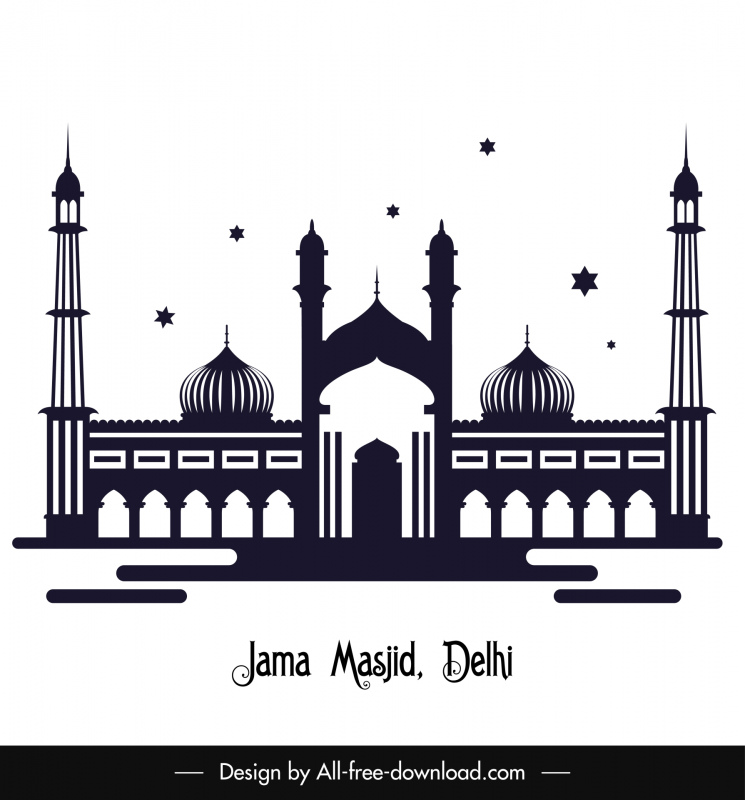 Detail Mosque Vector Design Nomer 10