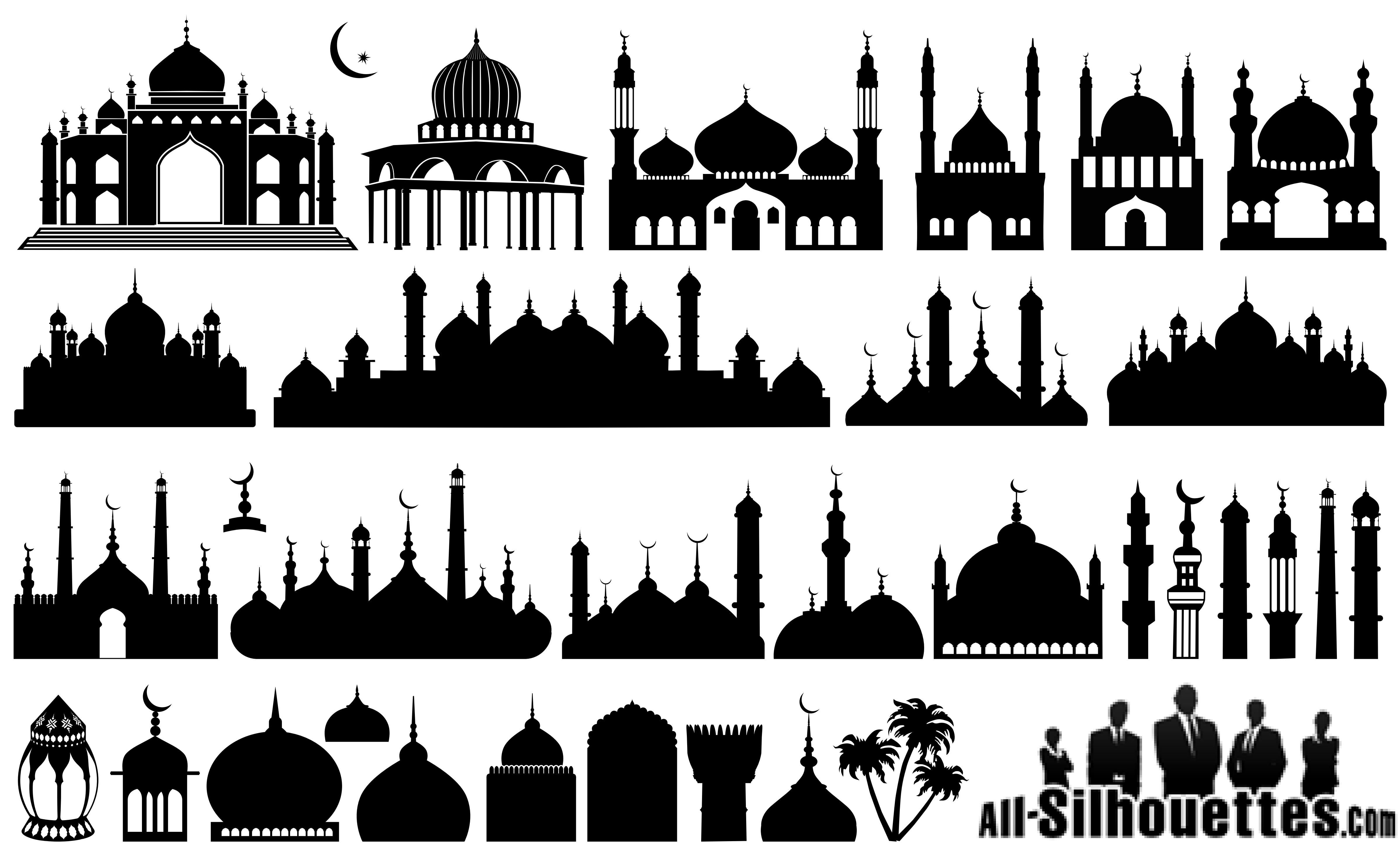 Detail Mosque Vector Free Download Nomer 15