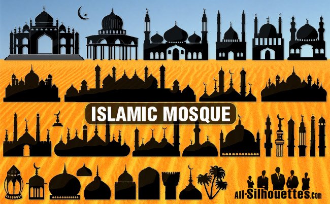 Detail Mosque Vector Free Download Nomer 28