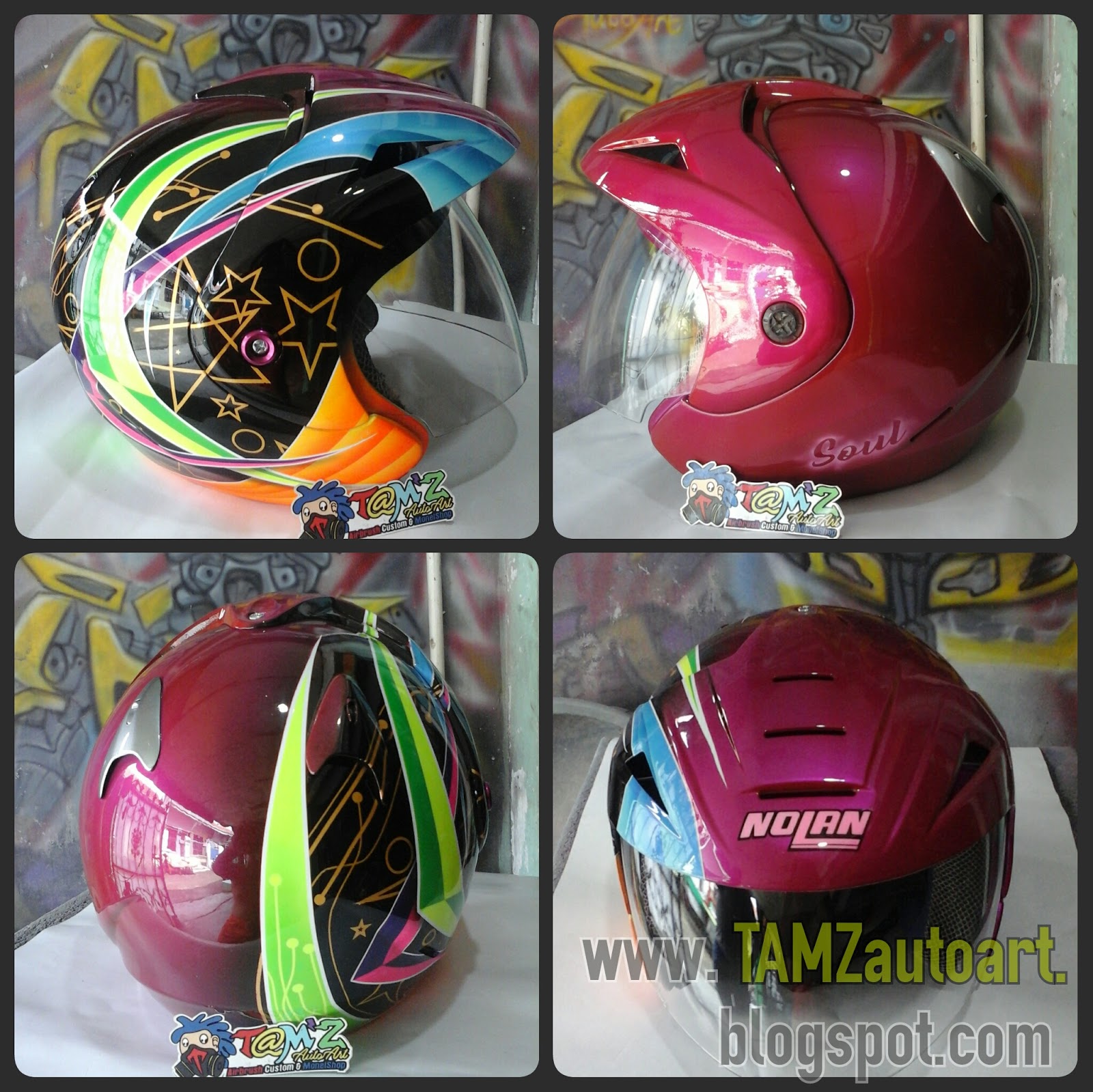 Detail Motif Airbrush Helm Simple Nomer 35