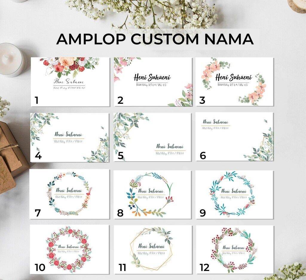 Detail Motif Amplop Nomer 25