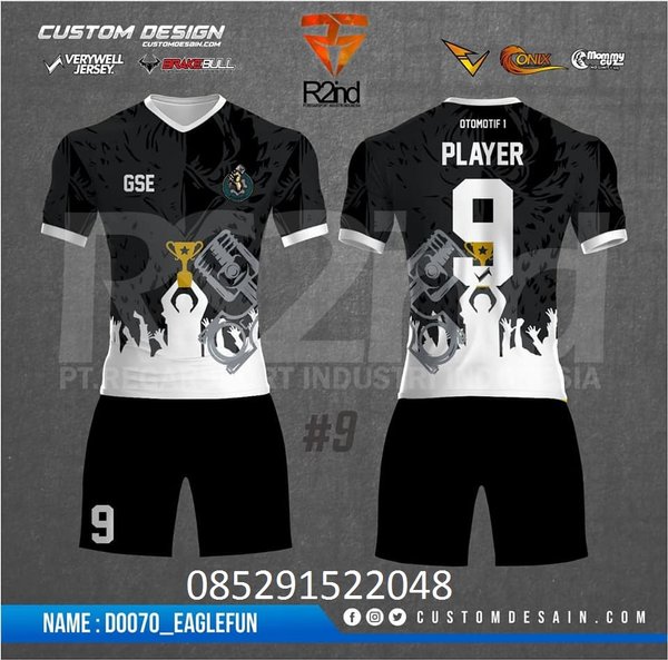 Detail Motif Baju Futsal Keren Nomer 3