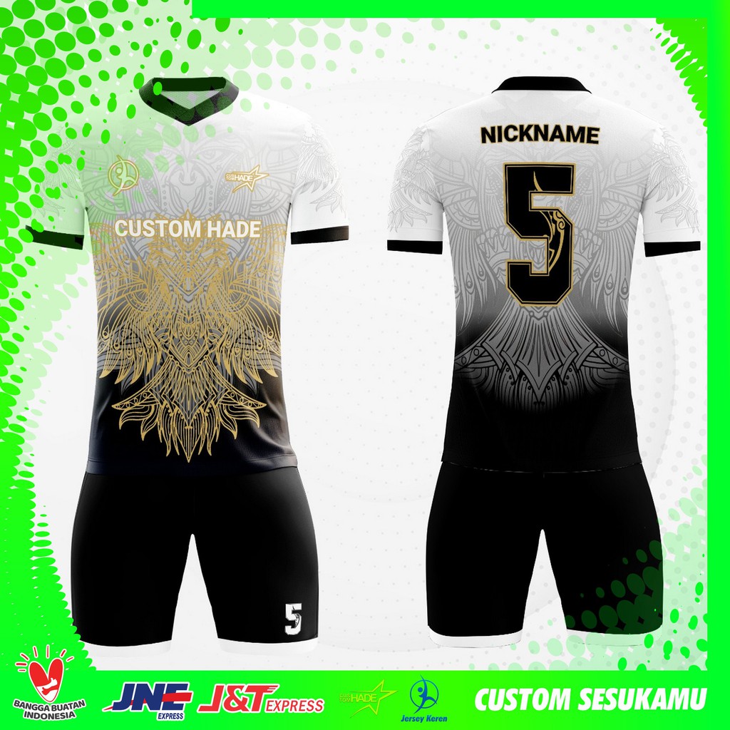 Detail Motif Baju Futsal Keren Nomer 8