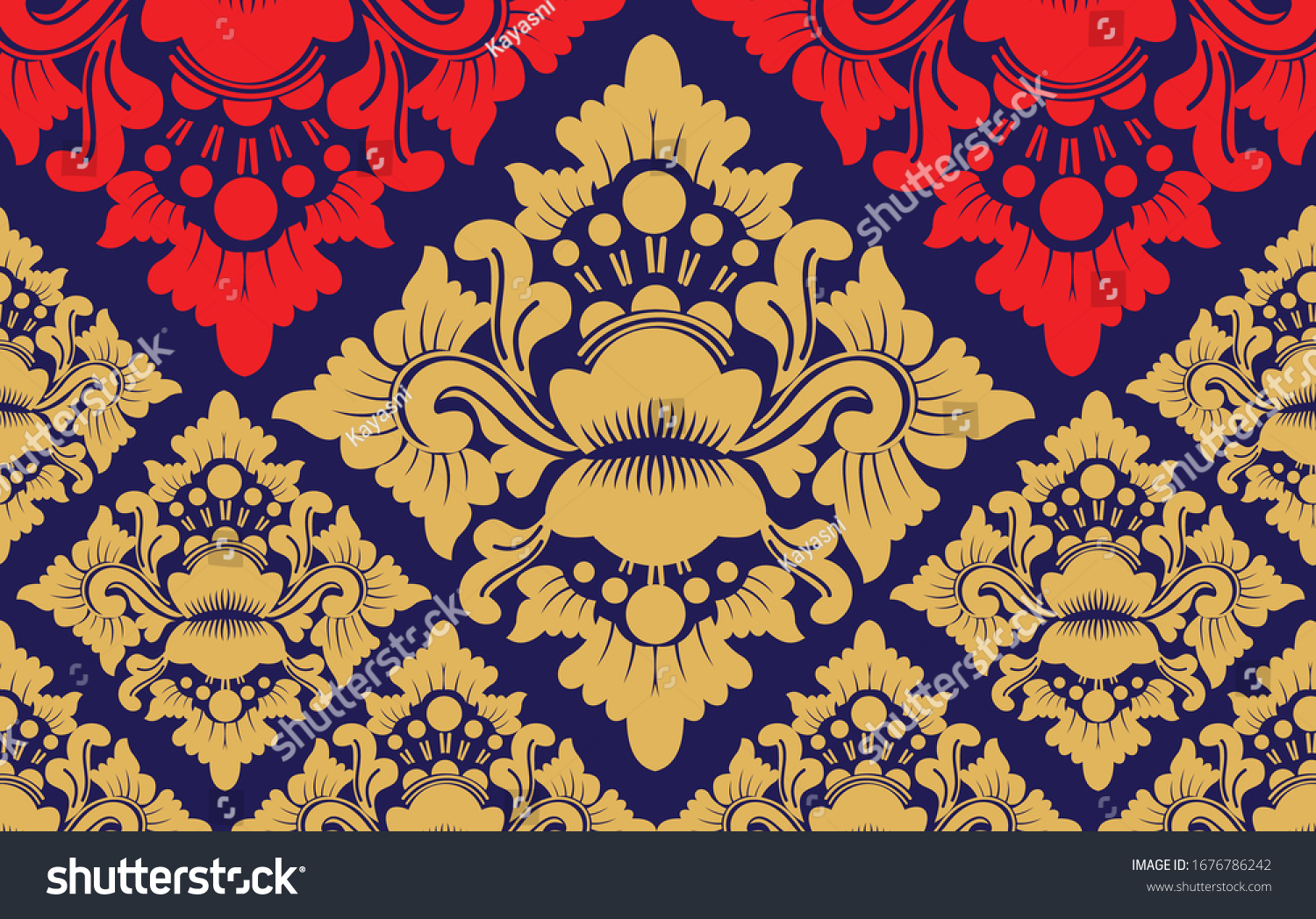 Detail Motif Batik Bali Vector Nomer 17