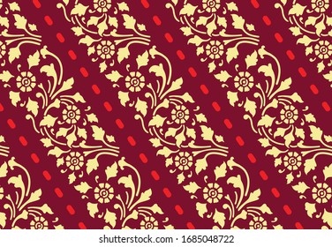 Detail Motif Batik Bali Vector Nomer 4