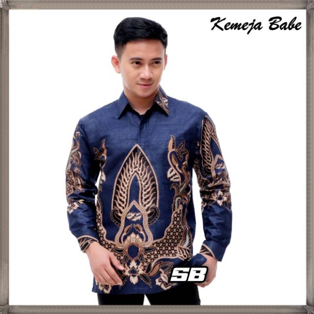 Detail Motif Batik Biru Dongker Nomer 3