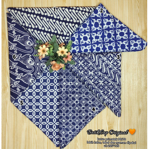 Detail Motif Batik Biru Dongker Nomer 46