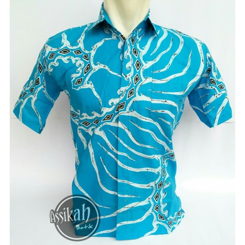 Detail Motif Batik Biru Muda Nomer 15