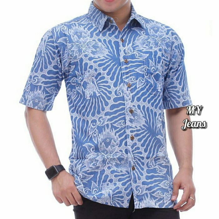 Detail Motif Batik Biru Muda Nomer 30