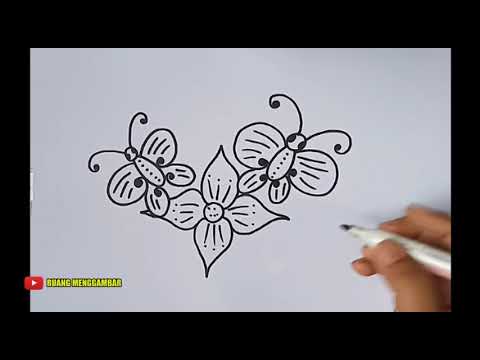 Detail Motif Batik Bunga Dan Kupu Kupu Nomer 8