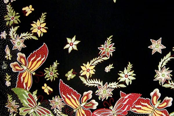 Detail Motif Batik Bunga Dan Kupu Kupu Berasal Dari Nomer 22