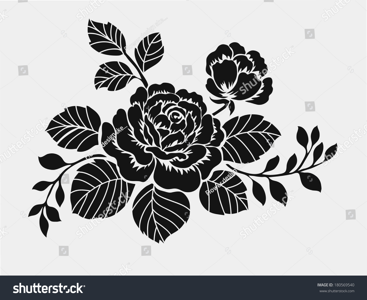 Detail Motif Batik Bunga Mawar Nomer 15
