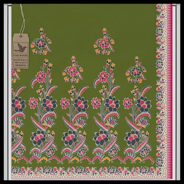 Detail Motif Batik Bunga Mawar Nomer 55