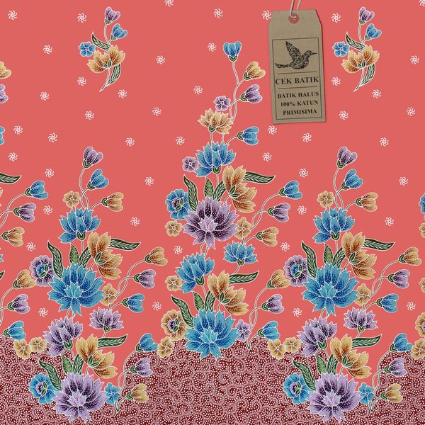 Detail Motif Batik Bunga Mawar Nomer 7