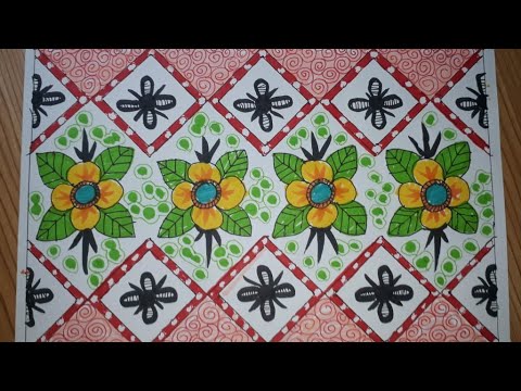 Detail Motif Batik Bunga Sederhana Nomer 35